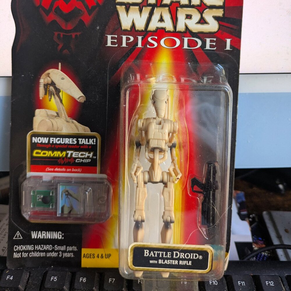Star Wars Episode 1Battle Droid Action Figure 1998 Collection 2 Comm Tech Chip